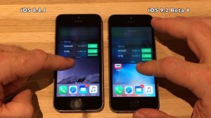 iPhone 5S iOS 8.4.1 vs iOS 9.2 Beta 4 / Public Beta 4 Build 13C75