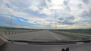 Уссурийск - Владивосток(остров Русский). Небо! Трасса. Ускорено в 10 раз. 4К. 2021