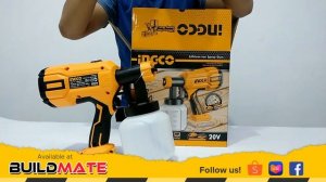 BUILDMATE UNBOXING SERIES | INGCO CORDLESS SPRAY GUN ELECTRIC PAINT SET PAINT ZOOM 20V CSGLI2001