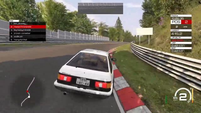 Initial D: AE86 vs Papa's Mercedes (Assetto Corsa) смотреть онлайн