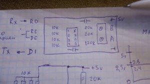Modbus RS485  MAX485 шум в линии - лечим