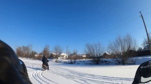 На скутере зимой