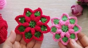 Очень красивый цветок???? крючком?
