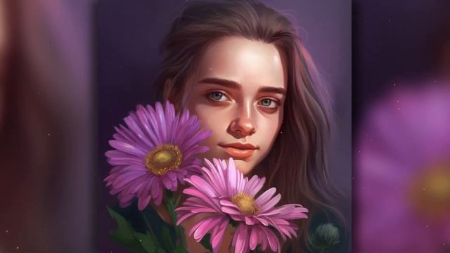 Нейросеть нарисовала девочек с цветами
