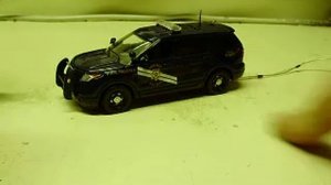 Custom 1:43 Ford Interceptor Utility Nevada State Patrol with working lights