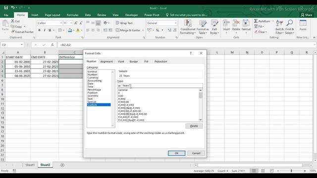 How to Calculate Difference Between Two Dates in Excel #exceltips #exceltutorial