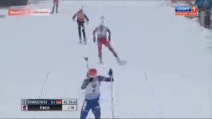 Супер Финиш ПОБЕДА Дарьи Домрачевой Биатлон 2015 КУБОК МИРА ОБЕРХОФ 11.01.2015