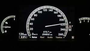 MERCEDES S 500 W221 разгон 0 - 250km/h