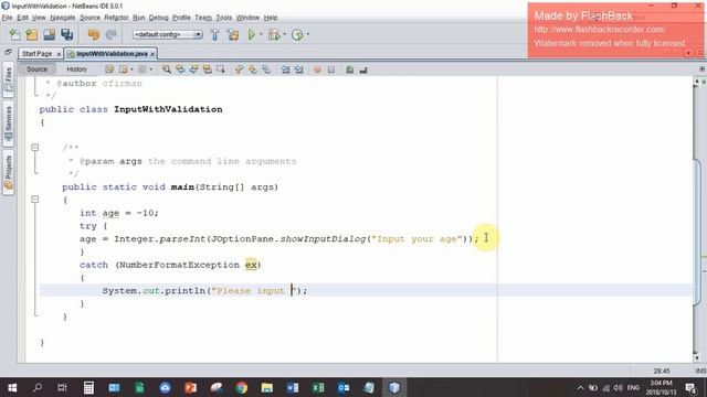 Java Input With Validation смотреть онлайн