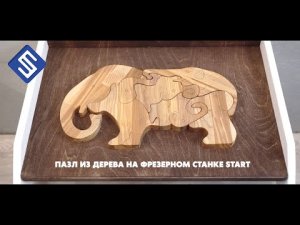 Пазл из дерева. Фрезерный станок с ЧПУ Start. Savinsname.