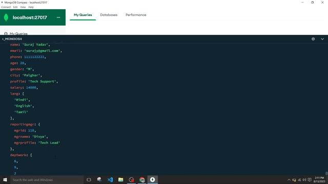#27: Update One Document | Update Nested Document | how to update document | MongoDB Tutorial Hindi