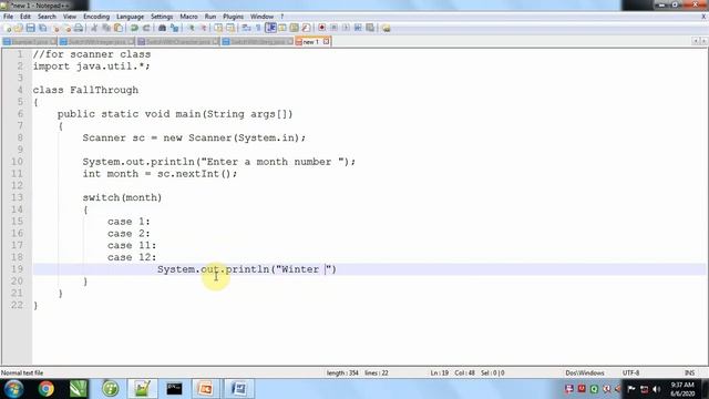 Part 4 Switch Fall Through with Integer in Java Programming