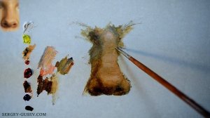 Пишем этюд носа маслом с Сергеем Гусевым.