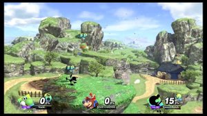 Super Smash Bros Ultimate Amiibo Fights – Request #11334 Yoshi vs Banjo vs Mr Game&Watch