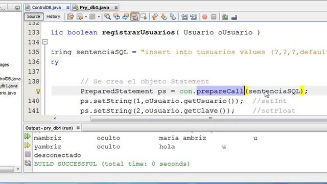 Tutorial JAVA, netbeans 7.2.1 PreparedStatement смотреть онлайн