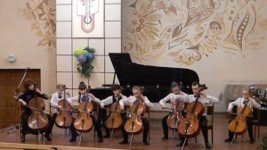 ВЕЧНАЯ ЛЮБОВЬ_Жорж Гарваренц_Ансамбль виолончелистов"СПІВУЧІ СТРУНИ"ДШИ м.Шостка_8 Марта 2016 г