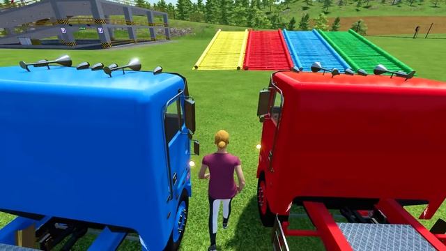 TRANSPORTING MONSTER TRUCKS & FORD RANGER PICKUPS To GARAGE ! Farming Simulator 22 смотреть онлайн