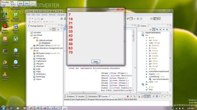 threading in java swing version-2 by vishal pundir
