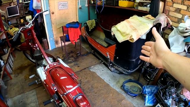 Продолжаю собирать Яву. Примерил обтекатели от 250й. Jawa Cezet 175 356