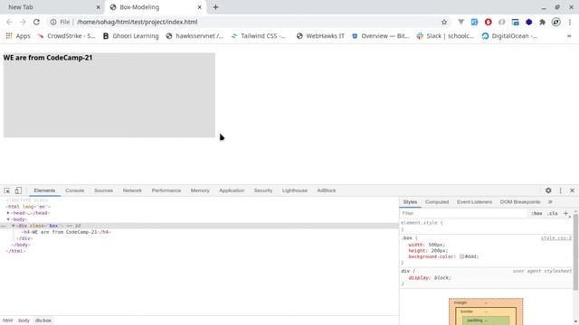 How to use CSS 3 Box-Modeling:Margin, Padding, Border, Radius, Box-shadow | CodeCamp-21