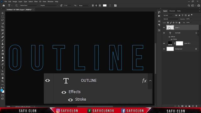 [ Photoshop Tutorial ] OUTLINE TEXT EFFECT in Photoshop CC 2021 смотреть онлайн