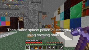 Minecraft Survival: How to Make Splash Potion of Strength (6:00)