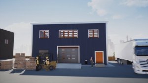 Проект небольшого выставочно-складского здания  с применением BIM технологий в г. Якутске.