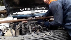приподнять двигатель на джетте 2, VW Jetta, если нет лебедки, для подготовки снятия коробки передас