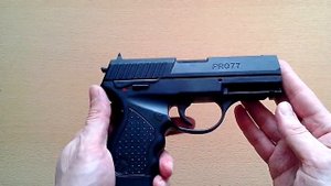 Пневматический пистолет Crosman PRO 77 (обзор, данные отстрела по скорости, точности, кучности)
