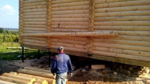как поднять бревно лебедкой.