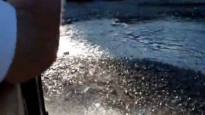 Поселок Дедеркой_на машине по реке