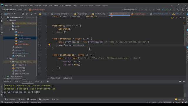 Real Time КЛИЕНТ-СЕРВЕР на JavaScript. Long polling, event sourcing, websockets & комнаты