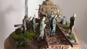 Диорама  "С поля боя"    (миниатюра) 1:35