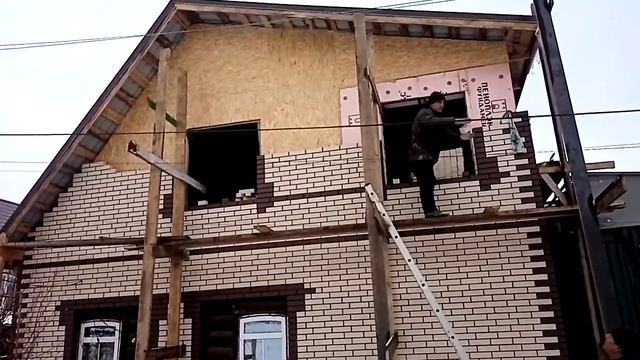 Облицовка дома кирпичом. Декоративная кладка. Подробный инструктаж от прораба