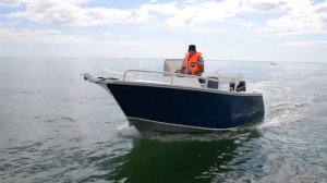 Dorset Fast Fishing Boats 5.3M Aluminium Boat with 100HP Mercury at sea