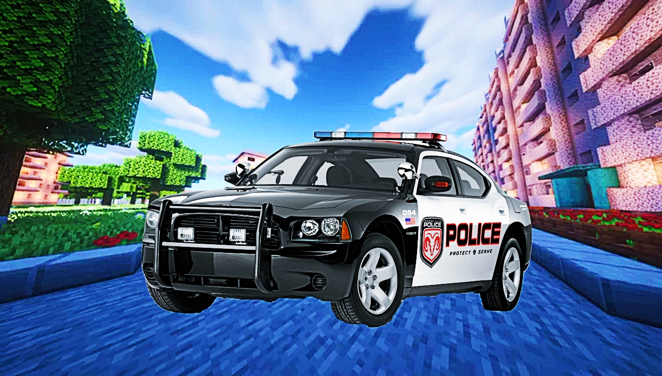 Realistic Police Car in MineCraft ? #YoSquad #minecraft #майнкрафт #shorts