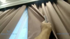 Клиент демонстрирует работу электро штор