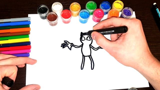 КАК НАРИСОВАТЬ Картун Кэт ? | HOW TO DRAW A Cartoon Cat? смотреть онлайн