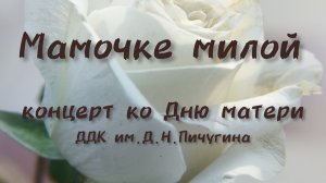 "Мамочке милой" концерт ко Дню матери ДДК им. Д.Н.Пичугина. Новосибирск, 2023.