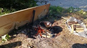 Плов в казане на костре / Уса / отдых на рыбалке