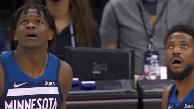 Anthony Edwards threw down the NASTIEST POSTER DUNK but it didn't count... смотреть онлайн