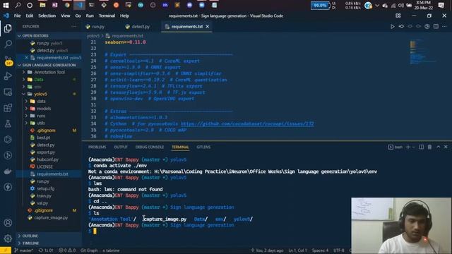 Real Time Prediction | Sign Language Detection | YOLO v5 | Computer Vision смотреть онлайн
