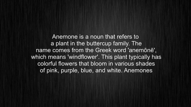 What's the meaning of "Anemone", How to pronounce? смотреть онлайн