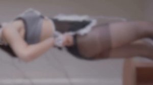 （4K 세로룩북）초현실적인 여자친구 시점 검은색 스타킹 메이드 복장 Underwear lingerie  Lookbook