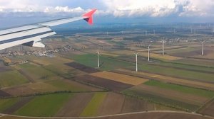 landing in Schwechat VIE | Посадка. Австрийский аэропорт Швехат, город Вена.