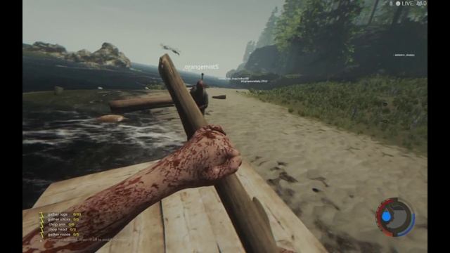 The Forest Михей и Даша Заплыв толпой на плоту :D #56 смотреть онлайн