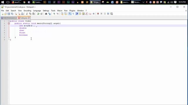 Java Data Type Range and Variable Declaration Rules