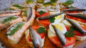 Бутерброды со шпротами на праздничный стол Закуска со шпротами
