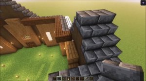 How to build a DARK OAK HOUSE in minecraft - WOODEN SURVIVAL HOUSE TUTORIAL