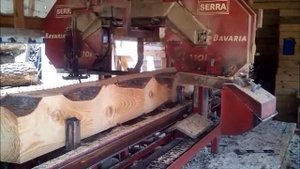 SERRA Bavaria SL110 распиловка кривого бревна